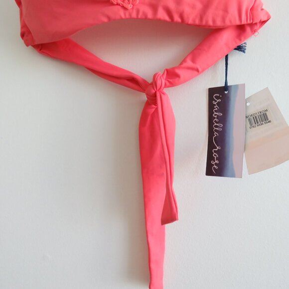 ISABELLA ROSE French Pastry Maui Fit Coral Melon Crochet Bikini Set - Sz S NWT - Picture 6 of 16